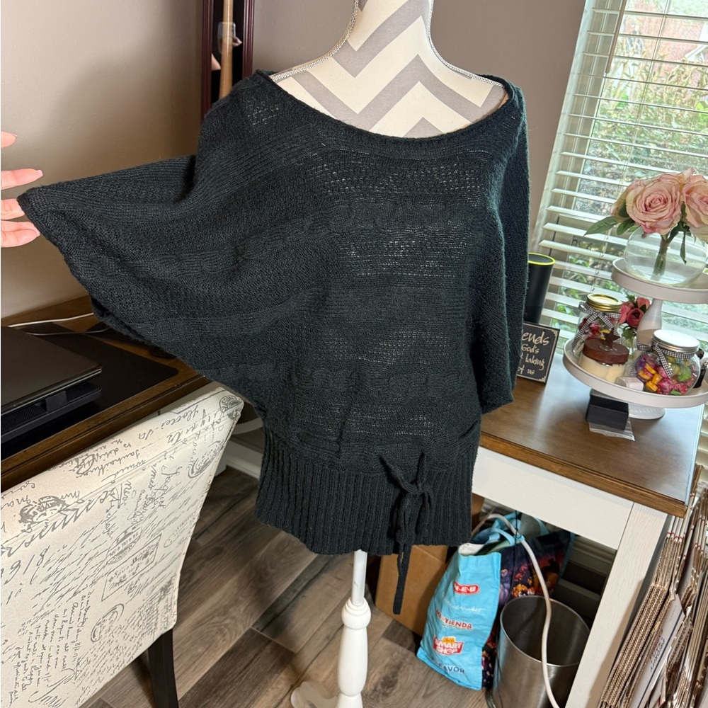 2B Bebe Black Shrug with Flowing Sleeves